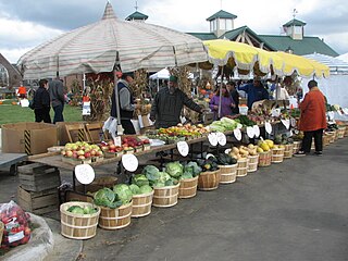 Farmers market Market featuring foods sold directly by farmers to consumers