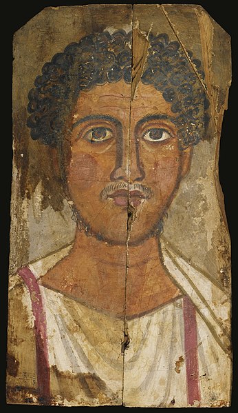 File:Fayum mummy portrait, male (circa late 3rd century), Sotheby's.jpg