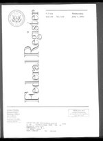 Thumbnail for File:Federal Register 2004-07-07- Vol 69 Iss 129 (IA sim federal-register-find 2004-07-07 69 129).pdf