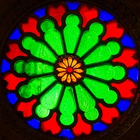 Rank: 42 Rose window in the abbey of the Sanctuary of San Salvador