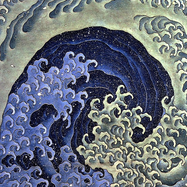 "Femenine wave" by Hokusai. Show another