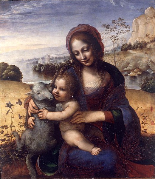 File:Ferrando Spagnolo, Madonna con il Bambino e l’agnellino.jpg