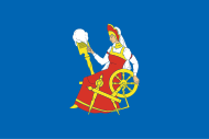 Флаг города Иванова. Автор В. В. Алмаев. 2003 год
