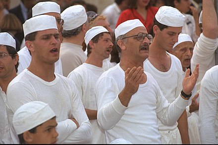 Samaritans celebrating Passover on Mount Gerizim