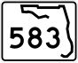 State Road 583 marker