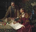 Image 10The House Builders (Portraits of Sir W.E. & The Hon. Lady Welby-Gregory), an 1880 painting by Frank Dicksee