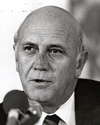 F.w. De Klerk: Biografi, President (1989–1994), Vicepresident och pension