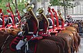 The red-crested musicians of the Republican Guard cavalry