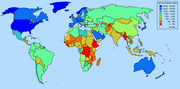 Thumbnail for File:GDP nominal per capita world map IMF figures for year 2005.png