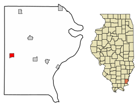 Gallatin County Illinois Incorporated and Unincorporated areas Equality Highlighted.svg