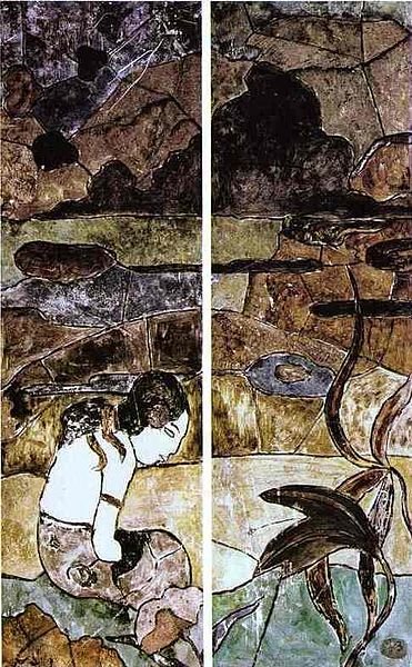 File:Gauguin Tahitienne dans un paysage.jpg