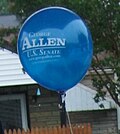 Miniatuur voor Bestand:George Allen campaign balloon at the Local 675 Covington Labor Day Parade (235245906).jpg