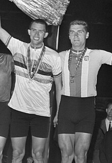 Gert Bongers und Jiří Daler (re.) gewannen 1967 bei der Bahn-WM Gold und Bronze in der Einerverfolgung
