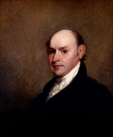 John Quincy Adams (pictured here in 1818) received a single electoral vote from William Plumer.