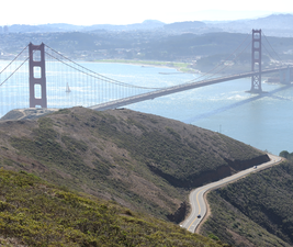 Lo Golden Gate vist dels Marin Headlands.