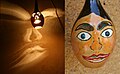 Head-shaped gourd lamp by Serka
