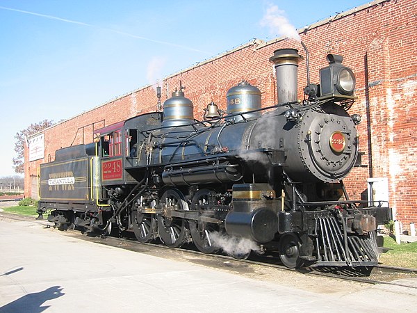 The "Puffy" locomotive at the Stockyards displaying the old Tarantula branding