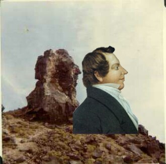 The Great Stone Face and a portrait of Joseph Smith Jr.