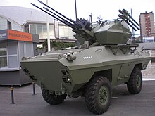 HS M09 hybrid air-defense system on BOV-3 vehicle with 8 × Strela 2