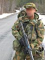 A Norwegian soldier during an exercise with an AG-3