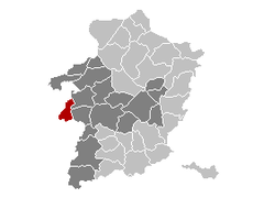 Halen Limburg Belçika Map.png