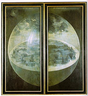 Creation on the exterior shutters of Hieronymus Bosch's triptych The Garden of Earthly Delights (c. 1490–1510)