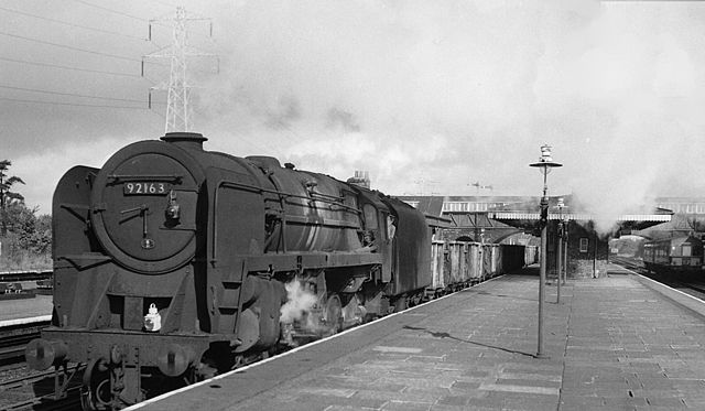 The station in 1965 with an Up empties train