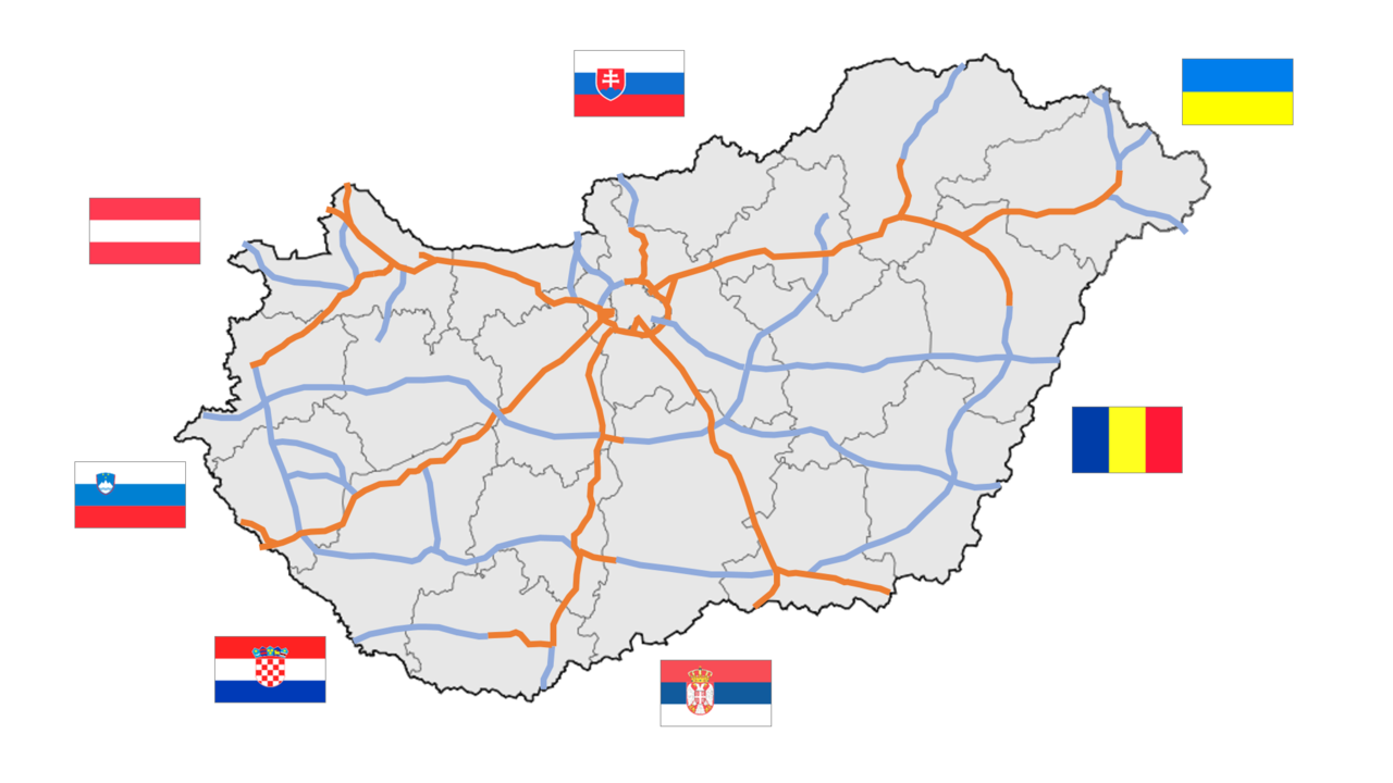 Hrvatska oštro protiv EU zbog BiH: Ide se u savez s Mađarskom 1280px-Hungary_motorway_system_2016_08_05