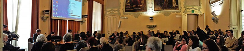 File:Incontro su Normative europee e beni culturali. Dati e copyright - Aula Magna Università Scienze Umanistiche 5 marzo 2019 (19).jpg