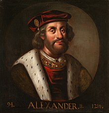Painting of King Alexander II Of Scotland, painted by Dutch painter Jacob Jacobsz de Wet II, located in Holyrood, Scotland.