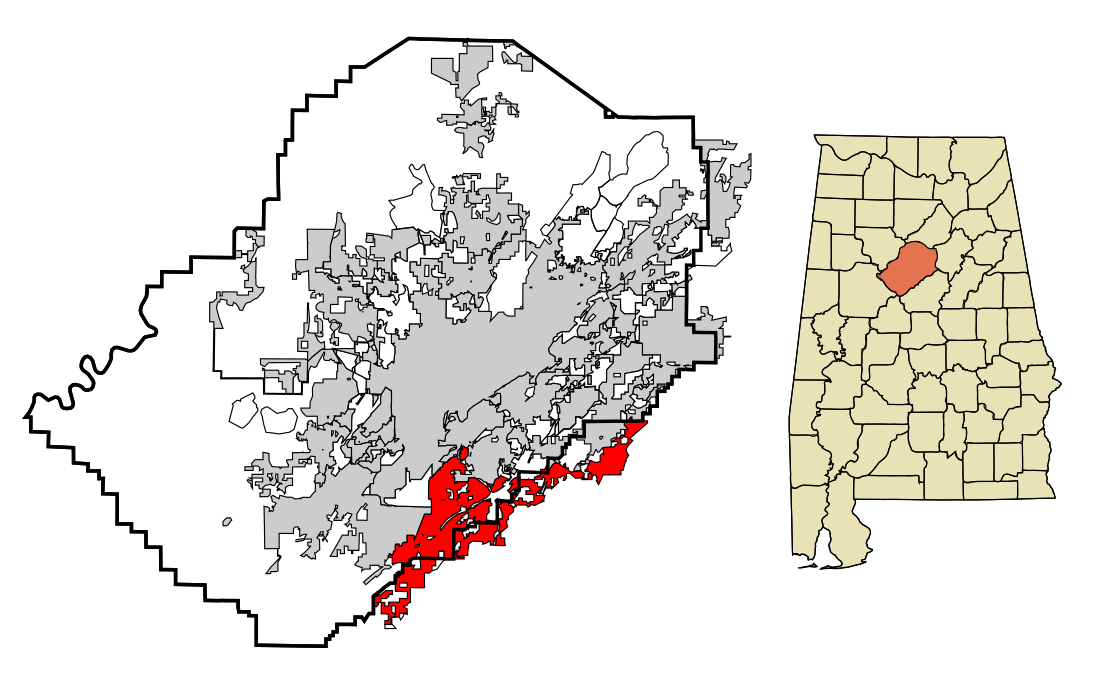 File:Jefferson County Alabama Incorporated and Unincorporated areas Hoover Highlighted.svg