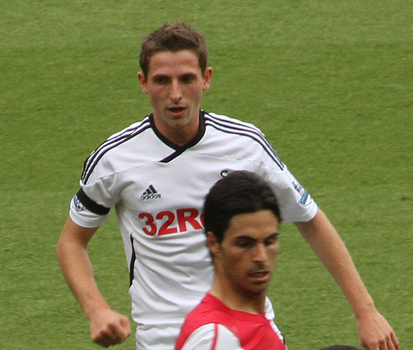 Allen playing for Swansea City in 2011