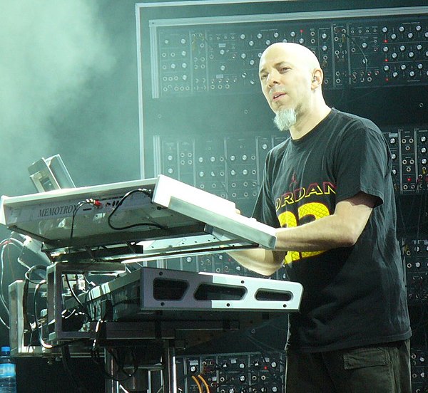 Jordan Rudess performing with a digital synth