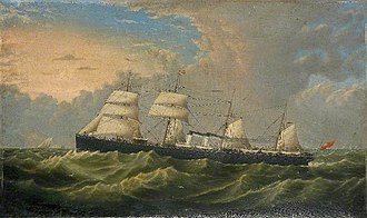 SS Egypt launched 1871, painting by Joseph Witham Joseph Witham - SS 'Egypt' ERY HUMM 1982 205.jpg