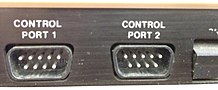 The DE-9 Atari-style joystick ports