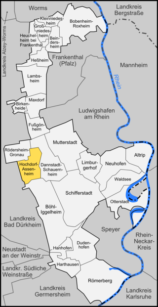 <span class="mw-page-title-main">Hochdorf-Assenheim</span> Municipality in Rhineland-Palatinate, Germany