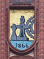 Wappen von Katowice an der Akademia Muzyczna an der Wojewódzka-Straße in Katowice