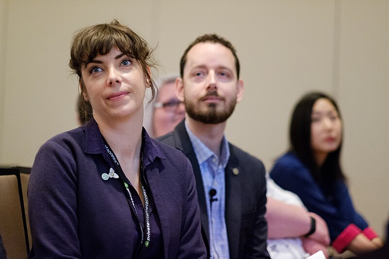 File:Kelsey Wiens and Ryan Merkley at the Creative Commons Global Summit 2017 (33514487223).jpg