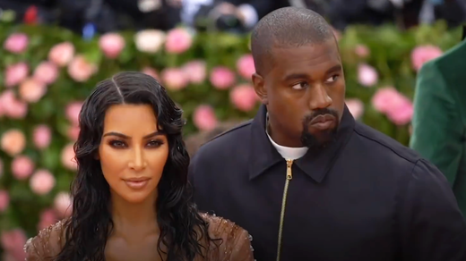 West with his then-wife Kim Kardashian in May 2019