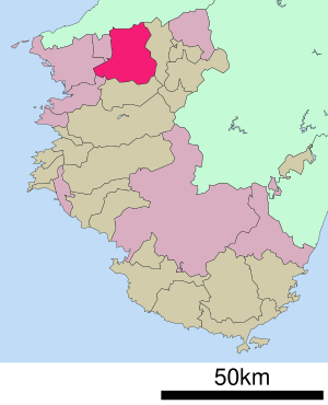 Location of Kinokawas in the prefecture