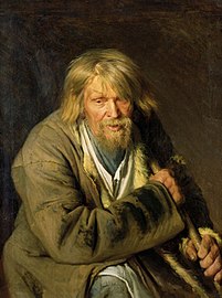 Koltuk değnekli yaşlı adam, 1872