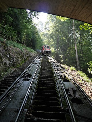 <span class="mw-page-title-main">Drahtseilbahn Schwyz–Stoos</span> Former funicular railway in the canton of Schwyz, Switzerland