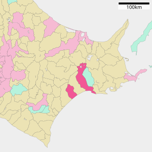 Localização de Kushiros na prefeitura