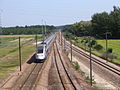 English: The Vergigny bifurcation of the LGV Sud-Est, in Vergigny, Yonne, France. Français : La bifurcation de Vergigny sur la LGV Sud-Est|LGV Sud-Est|LGV Sud-Est, à Vergigny, Yonne, France.