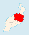 Map showing Teguise in Lanzarote
