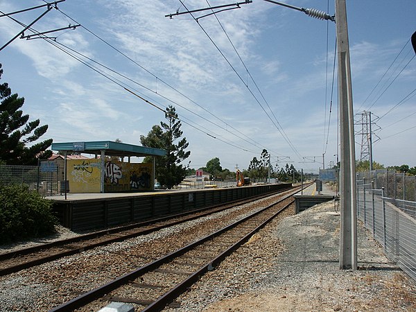 Lathlain railway station, before it was closed and razed