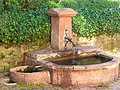 Pipe fountain (German: "Laufbrunnen") in Germany