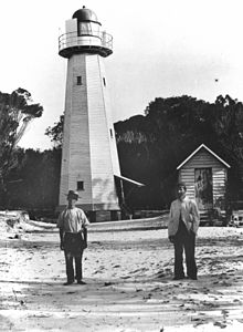 Mercusuar di Comboyuro Titik, Moreton Island, 1906.jpg