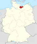 Localização de Meclemburgo do Noroeste na Alemanha
