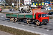 English: MAZ truck. Minsk, Belarus Беларуская: Грузавік МАЗ. Мінск, Беларусь Русский: Грузовой автомобиль МАЗ. Минск, Беларусь